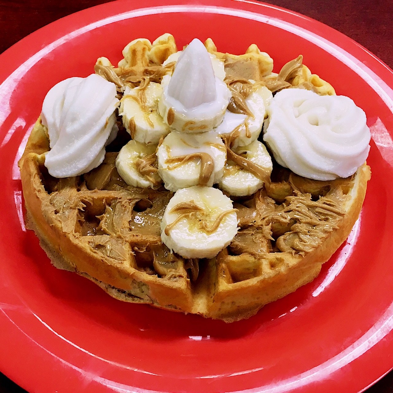 peanut butter banana waffle