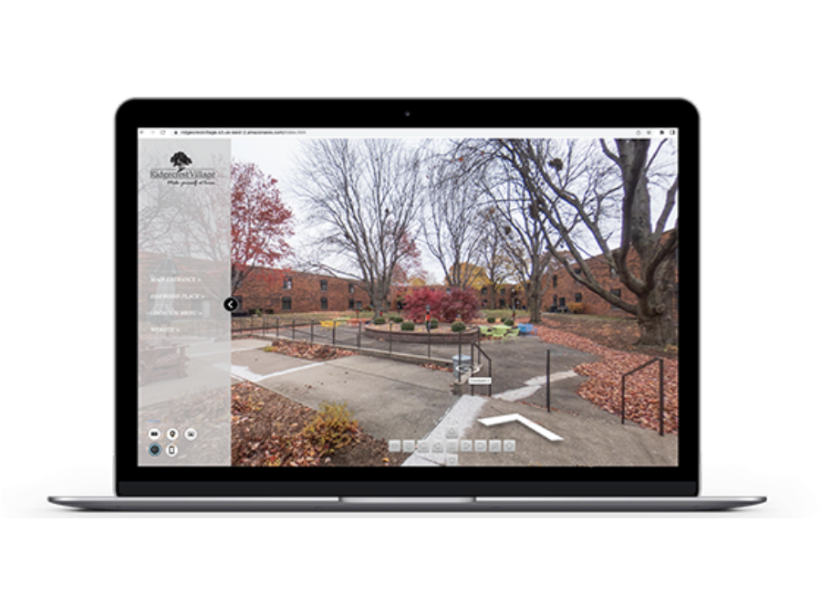 Laptop showing an example of  JW Photography Studio's 360 degree photos.
