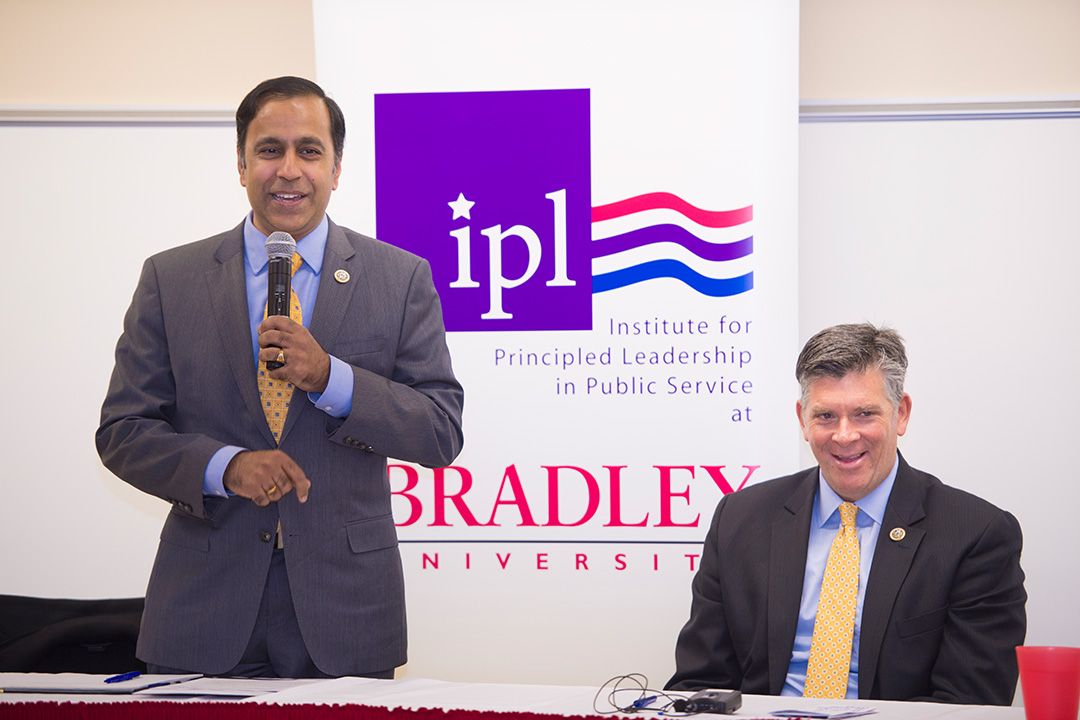 Congressmen Raja Krishnamoorthi and Darrin LaHood