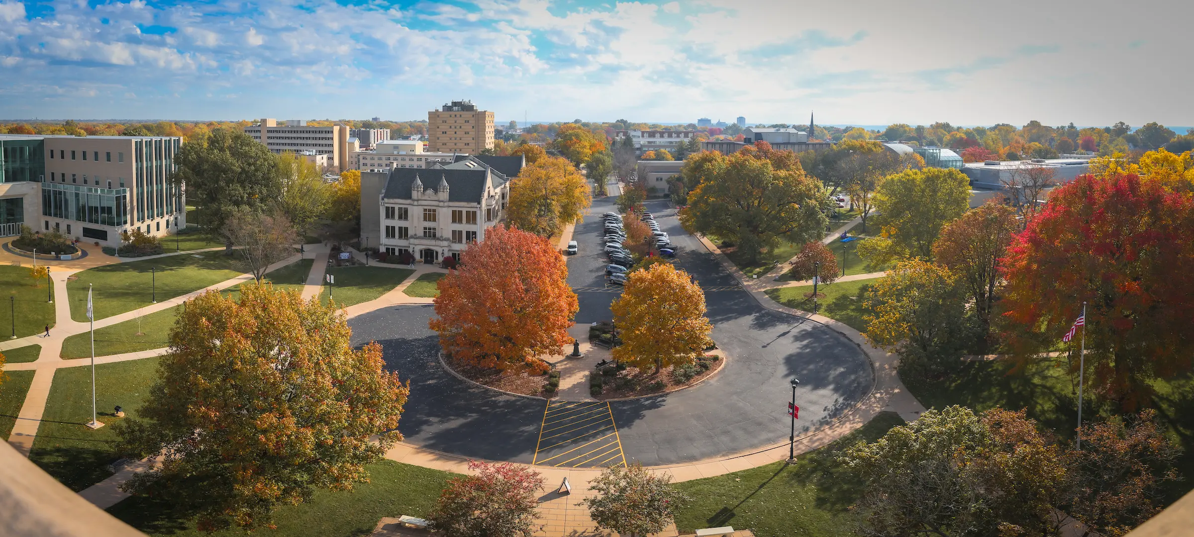 Aerial view of Bradley University
